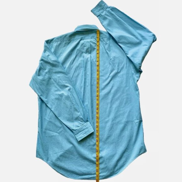 Mens Ralph Lauren Classic Fit Button Down Shirt Size Medium Light Blue ~ Perfect - Picture 5 of 8